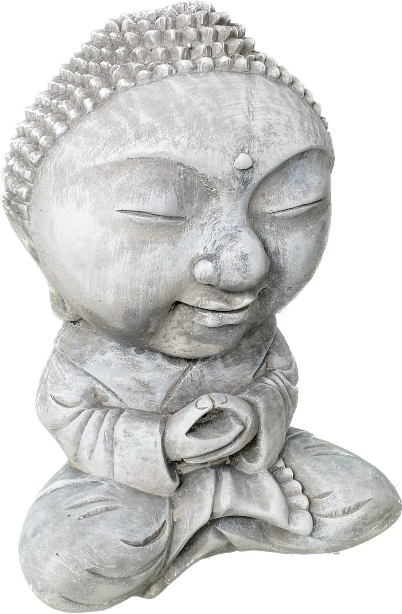  Product image 8 of the product “Nima - Sitting monk with big head, 30 cm H | cast stone ”